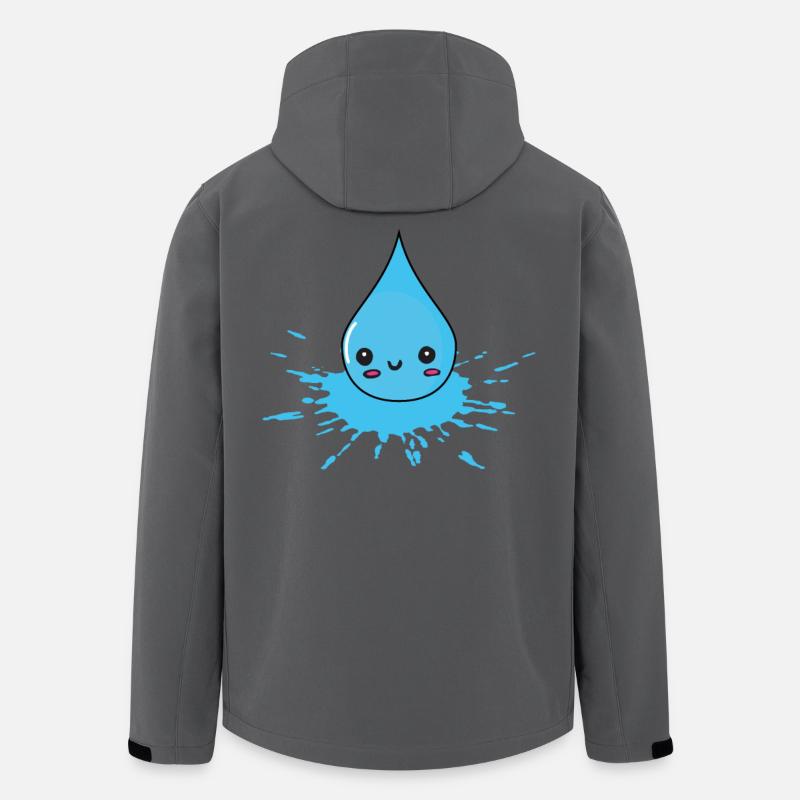scoppio e spruzzi - gocce d'acqua - Giacca softshell uomo in poliestere riciclato di Stanley/Stella - antracite