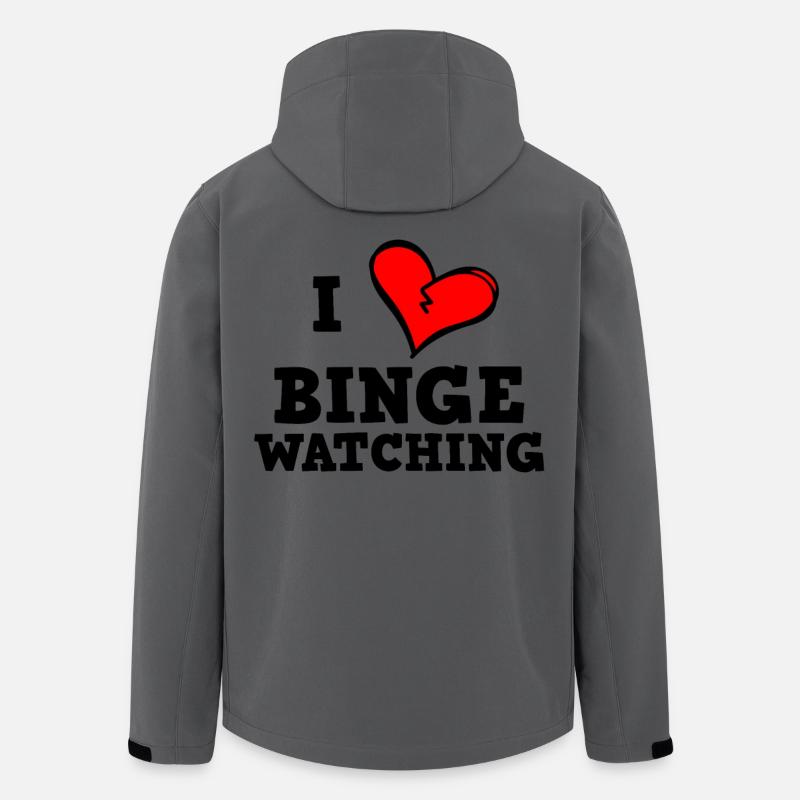 Ich liebe Binge-Watching - Recycelte Männer Softshell-Jacke von Stanley/Stella - Anthrazit