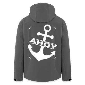 Ahoi Segeln Anker - Recycelte Männer Softshell-Jacke von Stanley/Stella - Anthrazit - Hinten - AI Model Male 185 light (185cm)