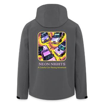 Neon Nights: Ein farbenfrohes Autorennen-Abenteuer - Recycelte Männer Softshell-Jacke von Stanley/Stella - Anthrazit - Hinten - AI Model Male 185 light (185cm)