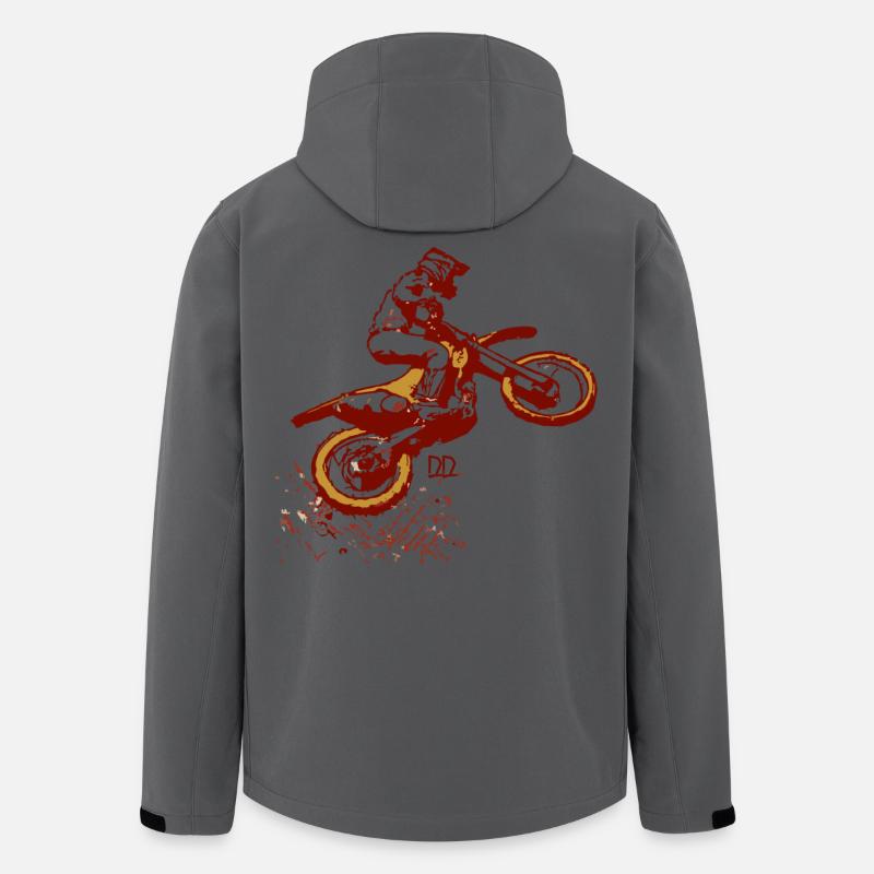 ein dreckiger Weitsprung beim Motocross - Recycelte Männer Softshell-Jacke von Stanley/Stella - Anthrazit