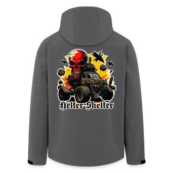 Monster truck avec crâne et plein de destruction - Veste softshell homme en polyester recyclé Stanley/Stella - charbon - Dos - AI Model Male 185 light (185cm)