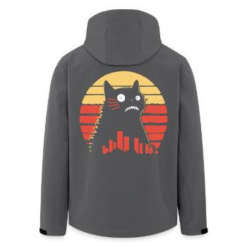 riesige Monster Katze - Recycelte Männer Softshell-Jacke von Stanley/Stella - Anthrazit - Hinten - AI Model Male 185 light (185cm)