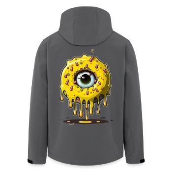 Monster-Augen-Donut - Recycelte Männer Softshell-Jacke von Stanley/Stella - Anthrazit - Hinten - AI Model Male 185 light (185cm)