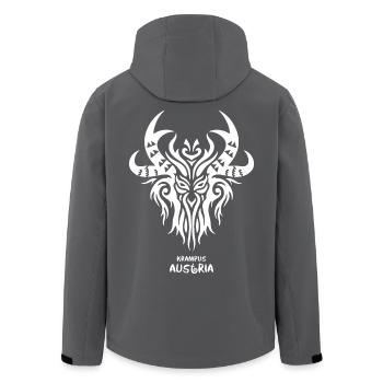 Stammes Symbol Österreich: Krampus - Recycelte Männer Softshell-Jacke von Stanley/Stella - Anthrazit - Hinten - AI Model Male 185 light (185cm)