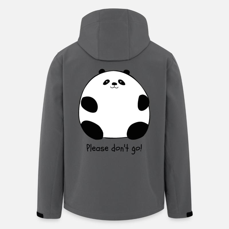 Please Don't Go – Big Panda - Men’s Recycled Softshell Jacket by Stanley/Stella - anthracite