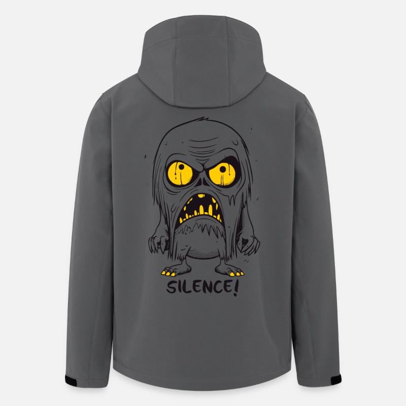 Ruhe! Wütendes Cartoon-Monster - Recycelte Männer Softshell-Jacke von Stanley/Stella - Anthrazit
