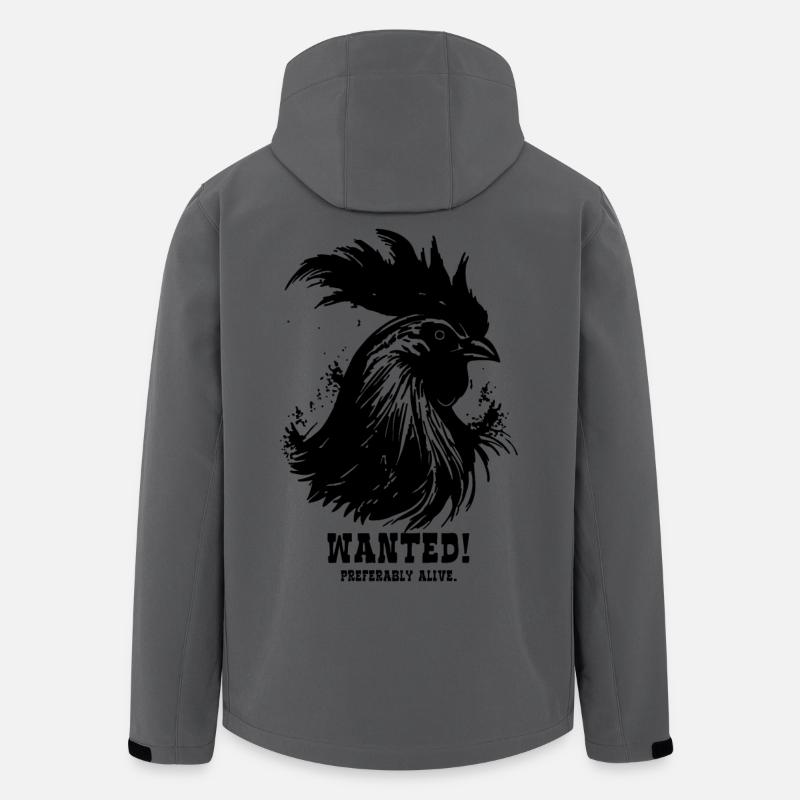 Wanted: Prefers lively funny rooster - Men’s Recycled Softshell Jacket by Stanley/Stella - anthracite