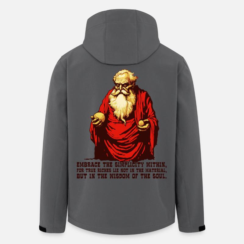 Diogenes' wisdom about simplicity - Men’s Recycled Softshell Jacket by Stanley/Stella - anthracite