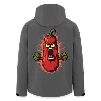Wütendes Gemüse - Recycelte Männer Softshell-Jacke von Stanley/Stella - Anthrazit - Hinten - AI Model Male 185 light (185cm)