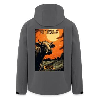 Absolut coole Kuh - Recycelte Männer Softshell-Jacke von Stanley/Stella - Anthrazit - Hinten - AI Model Male 185 light (185cm)