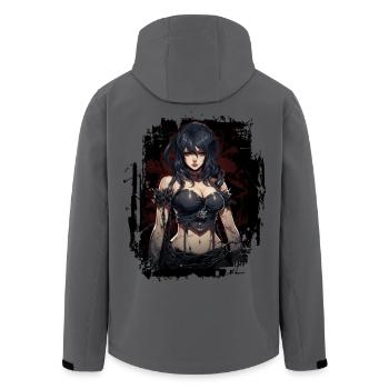 Fittes Gothic Mädchen - Recycelte Männer Softshell-Jacke von Stanley/Stella - Anthrazit - Hinten - AI Model Male 185 light (185cm)