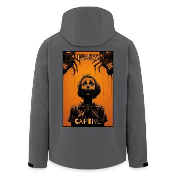 Für Horror Fans und Gefangene der Angst - Recycelte Männer Softshell-Jacke von Stanley/Stella - Anthrazit - Hinten - AI Model Male 185 light (185cm)