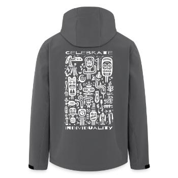 Feiere deine Einzigartigkeit - Recycelte Männer Softshell-Jacke von Stanley/Stella - Anthrazit - Hinten - AI Model Male 185 light (185cm)
