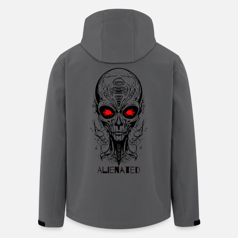 Entfremdetes Alien Gesicht - Recycelte Männer Softshell-Jacke von Stanley/Stella - Anthrazit