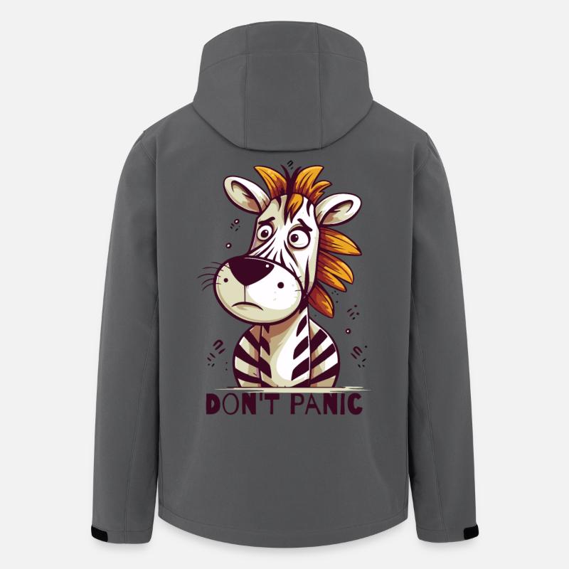 Don't panic, zebra! - Men’s Recycled Softshell Jacket by Stanley/Stella - anthracite