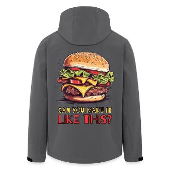 Können Sie das wie diesen Cheeseburger machen - Recycelte Männer Softshell-Jacke von Stanley/Stella - Anthrazit - Hinten - AI Model Male 185 light (185cm)