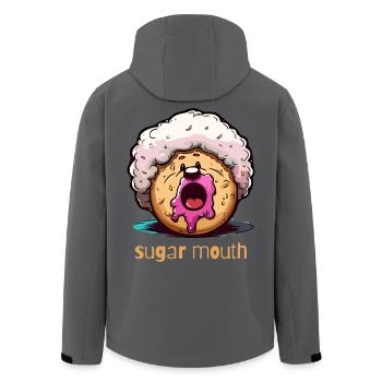 afro donut marmelade zucker mund - Recycelte Männer Softshell-Jacke von Stanley/Stella - Anthrazit - Hinten - AI Model Male 185 light (185cm)