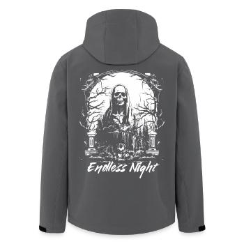 Endlose Nacht Sensenmann - Recycelte Männer Softshell-Jacke von Stanley/Stella - Anthrazit - Hinten - AI Model Male 185 light (185cm)