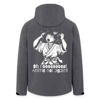 Oh nein, nicht schon wieder Anime - Recycelte Männer Softshell-Jacke von Stanley/Stella - Anthrazit - Hinten - AI Model Male 185 light (185cm)