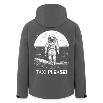 Taxi bitte, Astronaut - Recycelte Männer Softshell-Jacke von Stanley/Stella - Anthrazit - Hinten - AI Model Male 185 light (185cm)