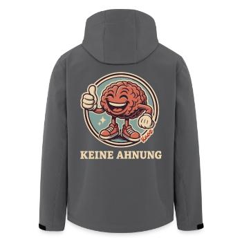 Keine Ahnung Gehirn - Recycelte Männer Softshell-Jacke von Stanley/Stella - Anthrazit - Hinten - AI Model Male 185 light (185cm)