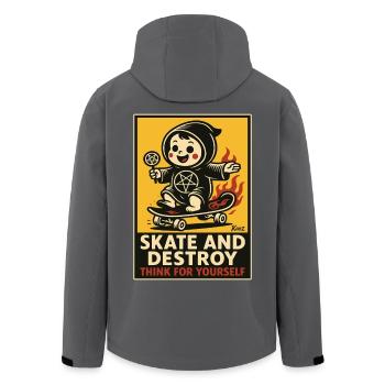 Skate and Destroy Skateboarder Baby auf Skateboard - Recycelte Männer Softshell-Jacke von Stanley/Stella - Anthrazit - Hinten - AI Model Male 185 light (185cm)