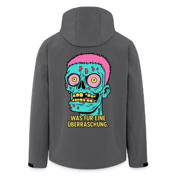 Was für eine Überraschung – Zombie-Reaktion - Recycelte Männer Softshell-Jacke von Stanley/Stella - Anthrazit - Hinten - AI Model Male 185 light (185cm)