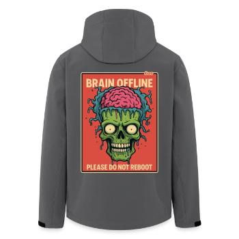 Zombie mit offenem Gehirn ist Offline - Recycelte Männer Softshell-Jacke von Stanley/Stella - Anthrazit - Hinten - AI Model Male 185 light (185cm)