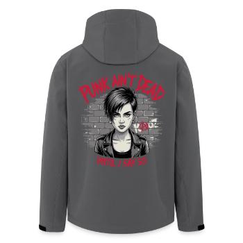 Punk ist nicht tot wenn ich es so sage - Recycelte Männer Softshell-Jacke von Stanley/Stella - Anthrazit - Hinten - AI Model Male 185 light (185cm)