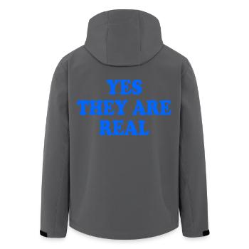 yes they are real - Recycelte Männer Softshell-Jacke von Stanley/Stella - Anthrazit - Hinten - AI Model Male 185 light (185cm)