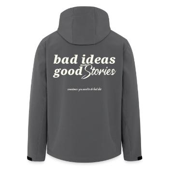 Bad ideas - Recycelte Männer Softshell-Jacke von Stanley/Stella - Anthrazit - Hinten - AI Model Male 185 light (185cm)