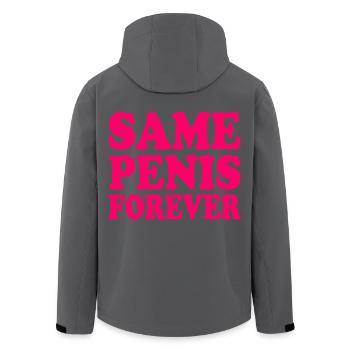Same penis forever - Recycelte Männer Softshell-Jacke von Stanley/Stella - Anthrazit - Hinten - AI Model Male 185 light (185cm)