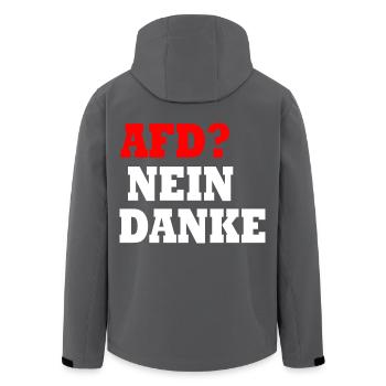 Afd nein danke - Recycelte Männer Softshell-Jacke von Stanley/Stella - Anthrazit - Hinten - AI Model Male 185 light (185cm)