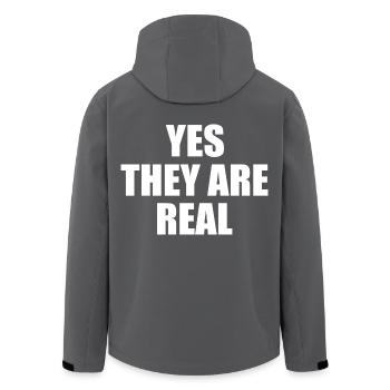 yes they are real - Recycelte Männer Softshell-Jacke von Stanley/Stella - Anthrazit - Hinten - AI Model Male 185 light (185cm)