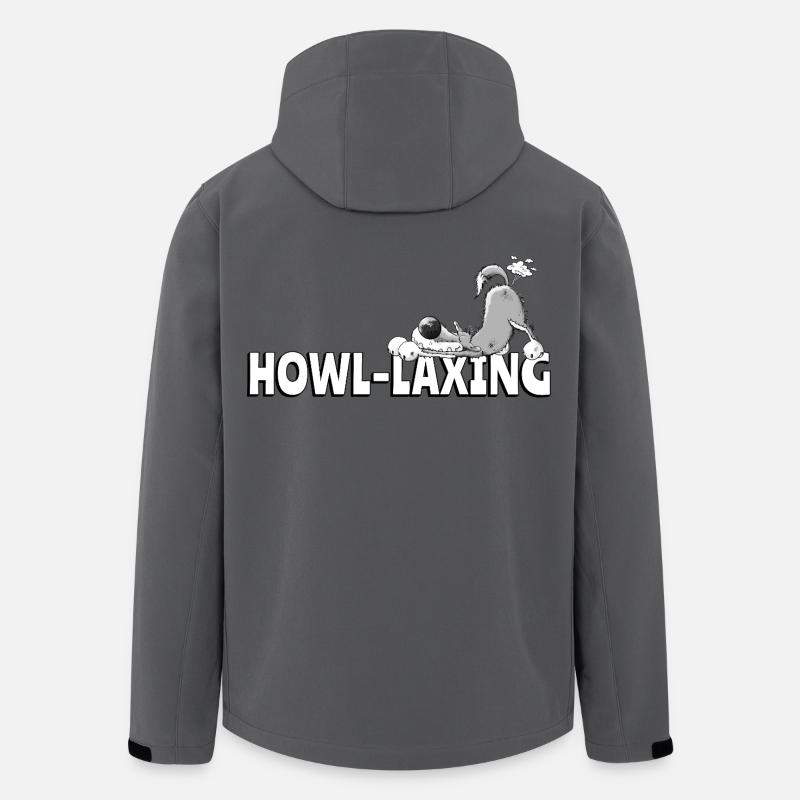 Wolf Pupst Spruch I Furzendes Wildtier Cartoon - Recycelte Männer Softshell-Jacke von Stanley/Stella - Anthrazit