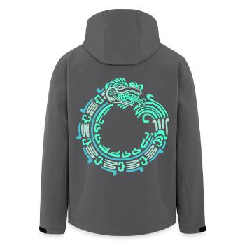 Inka Maya kalender aztec - Recycelte Männer Softshell-Jacke von Stanley/Stella - Anthrazit - Hinten - AI Model Male 185 light (185cm)
