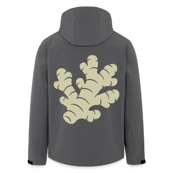 Ingwer Design – Frisch & Gesund - Recycelte Männer Softshell-Jacke von Stanley/Stella - Anthrazit - Hinten - AI Model Male 185 light (185cm)