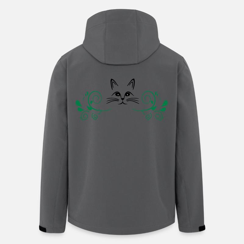 Katze zwischen Girlanden - Recycelte Männer Softshell-Jacke von Stanley/Stella - Anthrazit