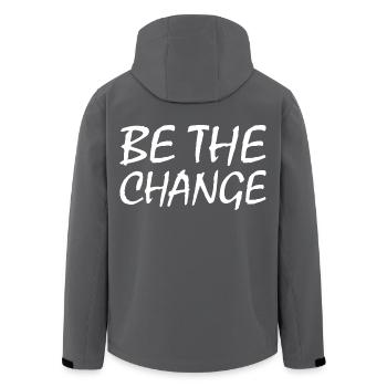 be the change - Recycelte Männer Softshell-Jacke von Stanley/Stella - Anthrazit - Hinten - AI Model Male 185 light (185cm)