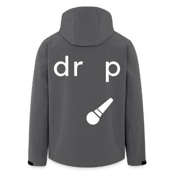 Drop the Microphone - Recycelte Männer Softshell-Jacke von Stanley/Stella - Anthrazit - Hinten - AI Model Male 185 light (185cm)