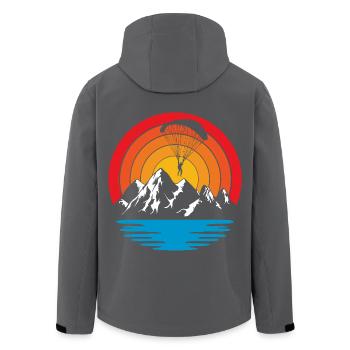 Paragliding Skydive - Recycelte Männer Softshell-Jacke von Stanley/Stella - Anthrazit - Hinten - AI Model Male 185 light (185cm)