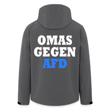Omas gegen afd - Recycelte Männer Softshell-Jacke von Stanley/Stella - Anthrazit - Hinten - AI Model Male 185 light (185cm)