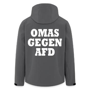 Omas gegen afd - Recycelte Männer Softshell-Jacke von Stanley/Stella - Anthrazit - Hinten - AI Model Male 185 light (185cm)