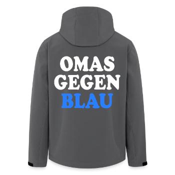 Omas gegen blau - Recycelte Männer Softshell-Jacke von Stanley/Stella - Anthrazit - Hinten - AI Model Male 185 light (185cm)