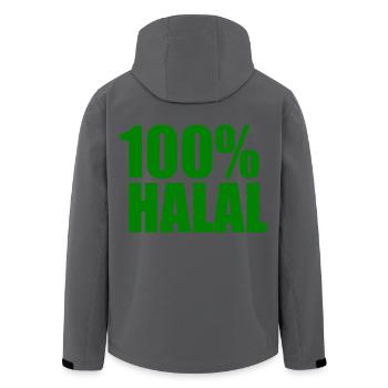 Halal - Recycelte Männer Softshell-Jacke von Stanley/Stella - Anthrazit - Hinten - AI Model Male 185 light (185cm)