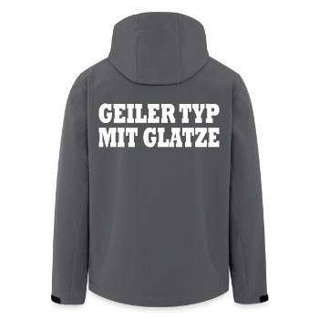 geiler typ mit glatze - Recycelte Männer Softshell-Jacke von Stanley/Stella - Anthrazit - Hinten - AI Model Male 185 light (185cm)