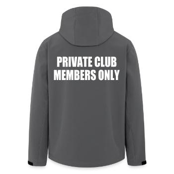 private club members only - Recycelte Männer Softshell-Jacke von Stanley/Stella - Anthrazit - Hinten - AI Model Male 185 light (185cm)