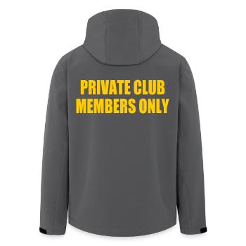 private club members only - Recycelte Männer Softshell-Jacke von Stanley/Stella - Anthrazit - Hinten - AI Model Male 185 light (185cm)