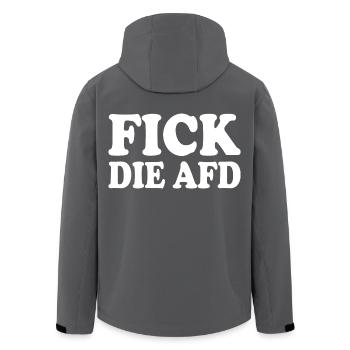 Fick die afd - Recycelte Männer Softshell-Jacke von Stanley/Stella - Anthrazit - Hinten - AI Model Male 185 light (185cm)